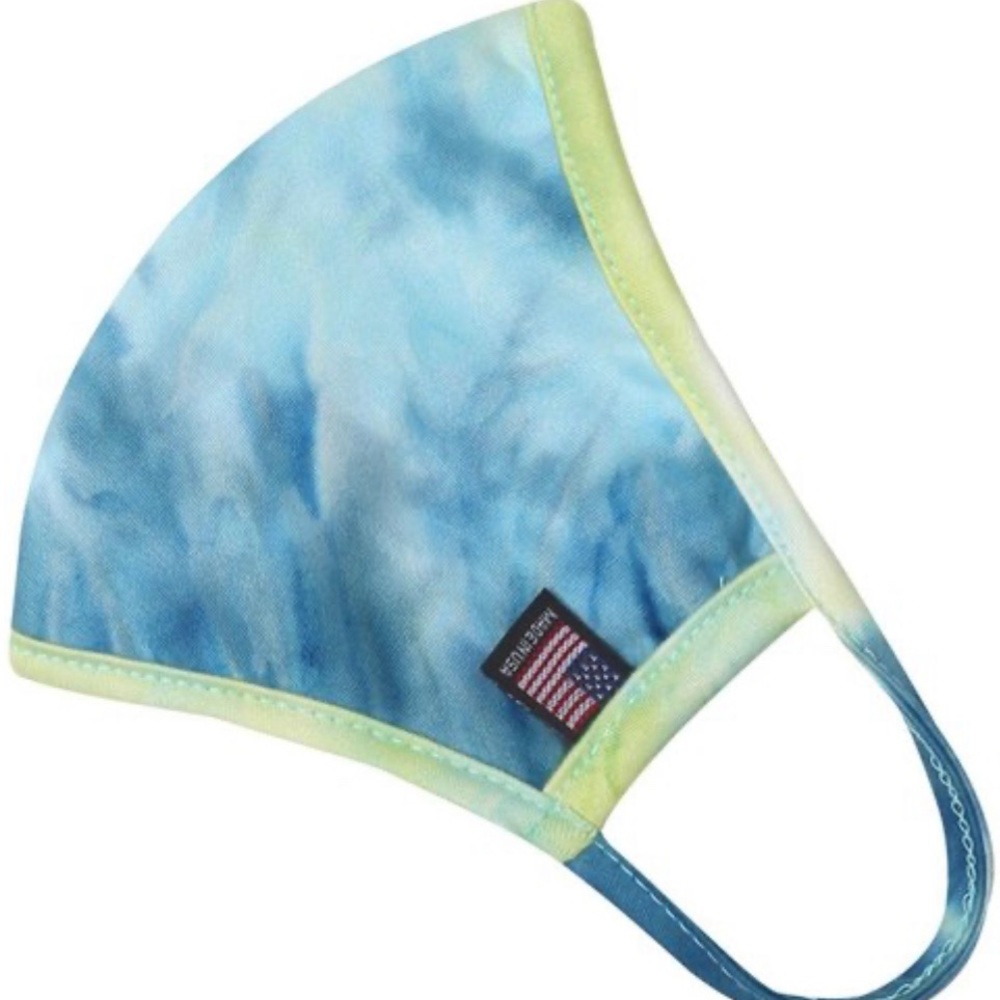 ‼️ Blue Green Tie Die Face Mask Made in USA